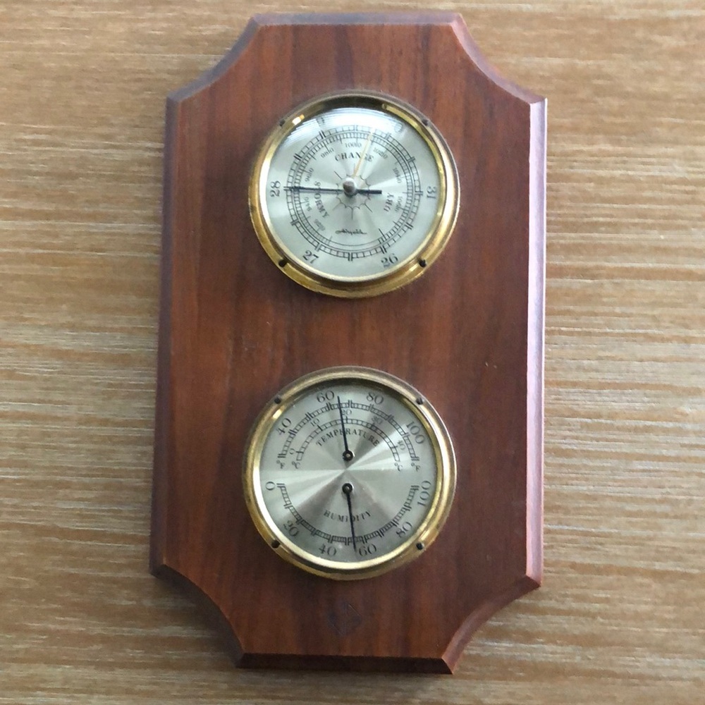 Vintage Airguide Barometer Thermometer Weather Station Mid Century Modern MCM